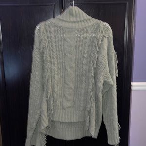 Fringe Turtleneck Sweater
